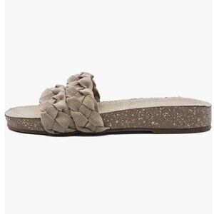 Kaanas Evora Suede Double Braid Pool Slide Sandal NWT Size 6